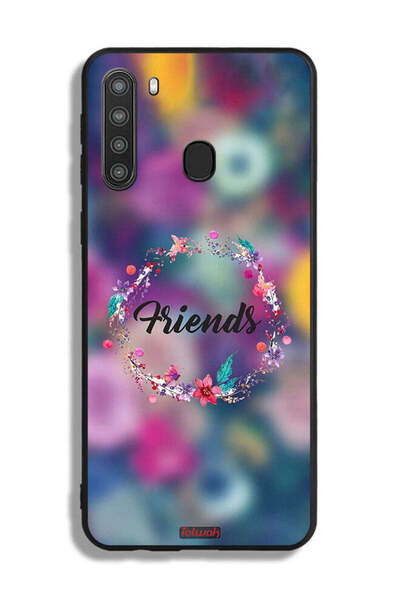 Tolwak غطاء حماية لهاتف سامسونج جالكسي A21 بتصميم خاتم أصدقاء الزهور