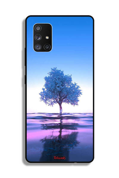 Tolwak غطاء حماية لهاتف سامسونج جالاكسي A71 5G بتصميم شجرة نيون وانعكاس مائي ...