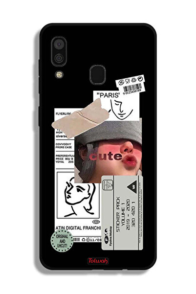 Tolwak Samsung Galaxy A20 Protective Case Cover Cute Sticker