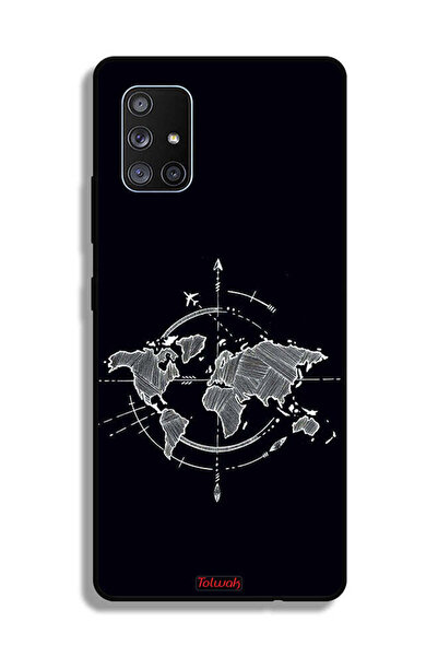 Tolwak غطاء حماية لهاتف سامسونج جالاكسي A71 5G برسومات البوصلة