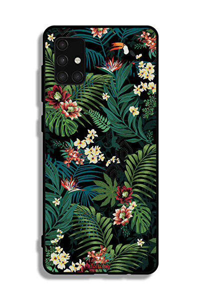 Tolwak غطاء حماية لهاتف سامسونج جالاكسي A71 4G بنقشة أوراق استوائية