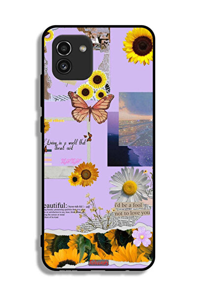 Tolwak غطاء حماية لهاتف Samsung Galaxy A03 بملصقات عباد الشمس الجميلة