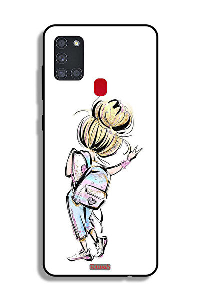 Tolwak غطاء حماية لهاتف سامسونج جالكسي A21s بتصميم فتاة العودة إلى المدرسة