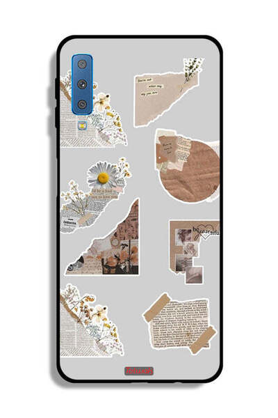 Tolwak غطاء حماية لهاتف Samsung Galaxy A7 (2018) مصنوع من قطع من الملصقات الو...