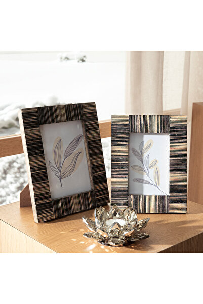 Chakra Sanian Fotoğraf Çerçevesi 15X20 Cm Natural-Lacivert