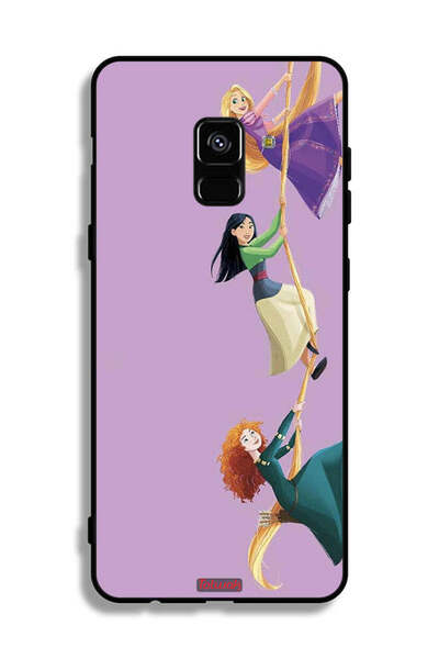 Tolwak غطاء حماية لهاتف سامسونج جالاكسي A8 بلس (2018) برسومات تسلق الفتيات