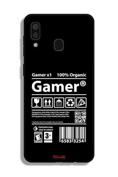 Tolwak Samsung Galaxy A20 Protective Case Cover Gamer Sticker