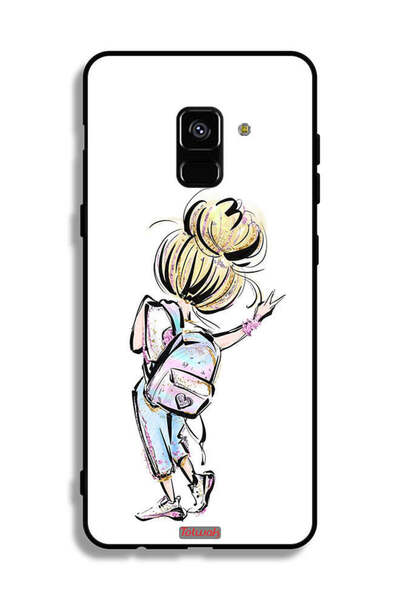 Tolwak غطاء حماية لهاتف Samsung Galaxy A8 Plus (2018) بتصميم فتاة العودة إلى ...