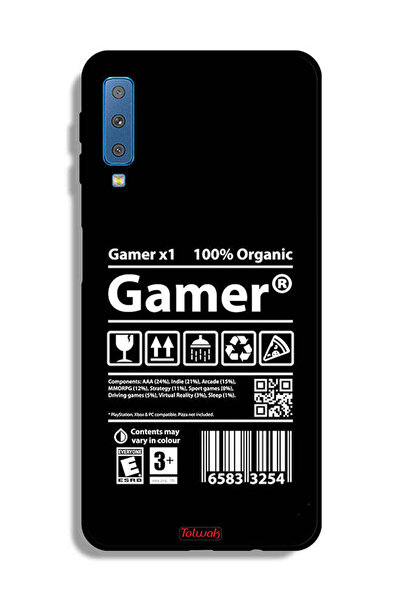 Tolwak غطاء حماية لجهاز Samsung Galaxy A7 (2018) - ملصق ألعاب