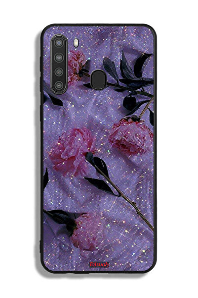 Tolwak غطاء حماية لهاتف سامسونج جالكسي A21 بنقشة ورود لامعة