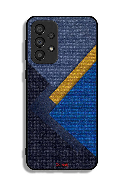 Tolwak غطاء حماية لهاتف سامسونج جالاكسي A33 5G بنقشة مثلثات جلدية
