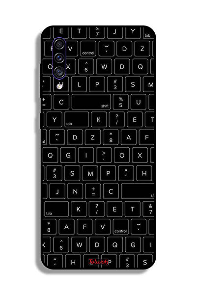 Tolwak غطاء حماية لهاتف Samsung Galaxy A50 بنمط مفاتيح لوحة المفاتيح العشوائية