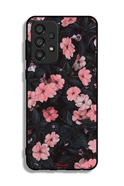 Tolwak غطاء حماية لهاتف سامسونج جالاكسي A33 5G - لون الخوخ والورود الصغيرة