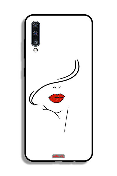 Tolwak غطاء حماية لهاتف Samsung Galaxy A70 برسومات وجه فتاة