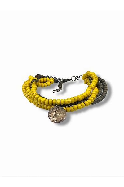 dela otantik Ethnic Multi-Row Bohemian Bracelet – Handmade Beaded Multiple Authentic Vintage Bijoux Jewelry Bracelet