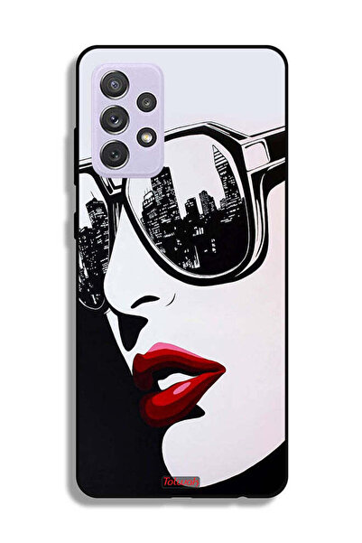 Tolwak غطاء حماية لهاتف Samsung Galaxy A72 5G بتصميم وجه فتاة وفن تجريدي