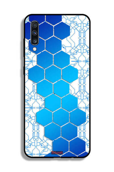 Tolwak غطاء حماية لهاتف سامسونج جالاكسي A70 بأيقونات سداسية الشكل على شكل خلي...