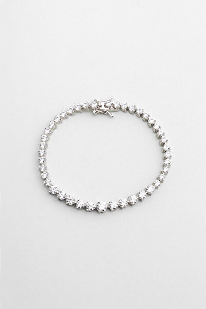 So CHIC... Euphoria 18 Ayar Beyaz Altın Kaplama Gümüş Su Yolu Bileklik