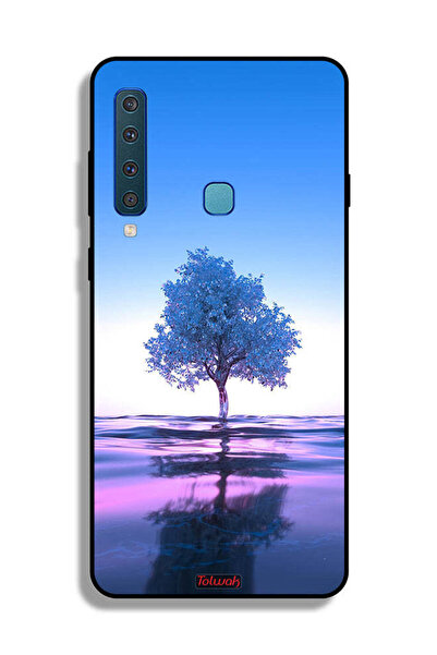 Tolwak غطاء حماية لهاتف Samsung Galaxy A9 (2018) بتصميم شجرة نيون وانعكاس مائ...