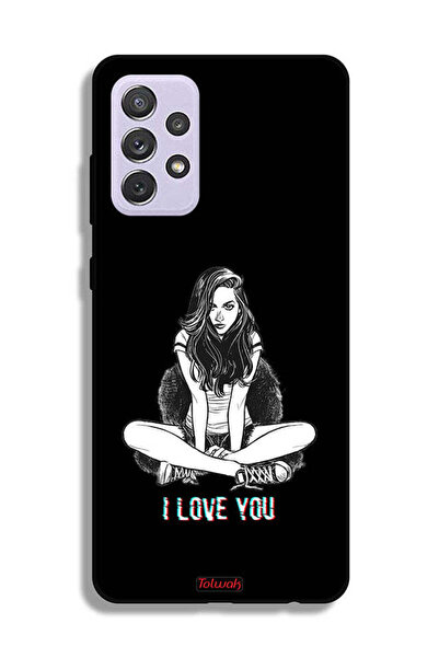Tolwak غطاء حماية لهاتف سامسونج جالاكسي A72 5G برسومات "أحبك"
