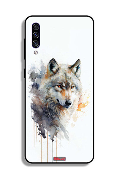 Tolwak غطاء حماية لهاتف Samsung Galaxy A50s بتصميم فن الذئب التجريدي