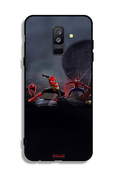 Tolwak Samsung Galaxy A6 Plus (2018) Protective Case Cover Three Spiders