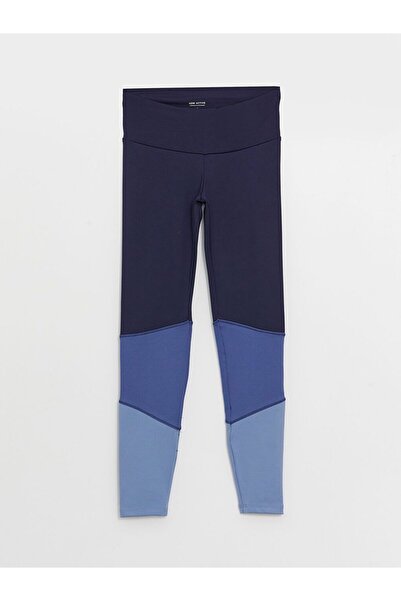 LC Waikiki Γυναικείο αθλητικό κολάν Navy Blue αντίθεση χρωμάτων Interlock με ...