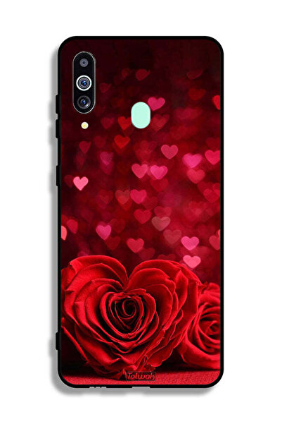 Tolwak غطاء حماية لهاتف Samsung Galaxy A60 بتصميم زهور على شكل قلب وفن تجريدي