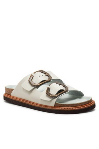 Genuins Women's Flip-flops white GENUINS-G104865 GALIA LEATHER WHITE