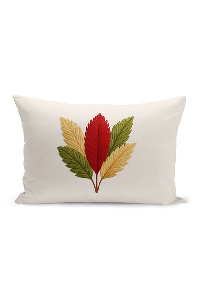 Bertille Home Husă de pernă imprimată digitală pe două părți (aspect de model de broderie Punch/Punch)