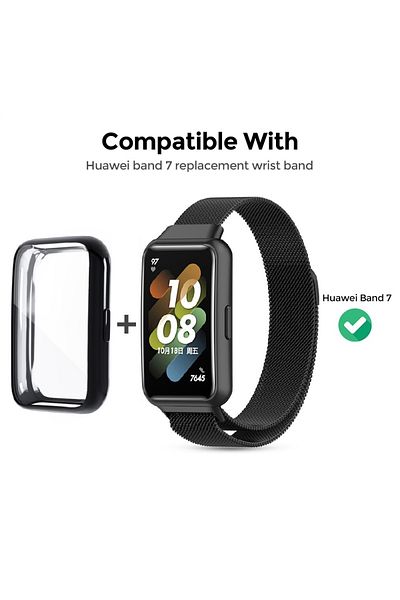 O Ozone Huawei Watch Band 7 | Milanese Watch Band Strap +TPU Watch Case | Multicolor