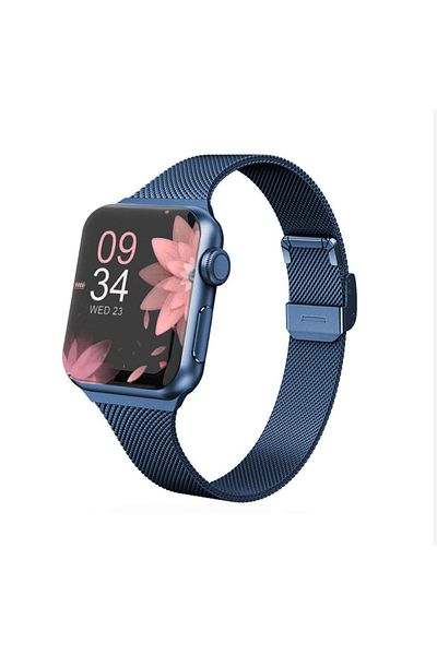 O Ozone Slim Milanese Apple Watch Strap | Apple Watch Series 10 | Ultra 2 | 8 Ultra | 9 | 8 | 7 | 6 | Blue