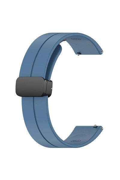 SKYDDAR INNOVATION Curea din silicon pentru Samsung Galaxy Watch 4/5/Active 2, Huawei Watch GT 3 /GT 3 Pro, W011 - Albastră