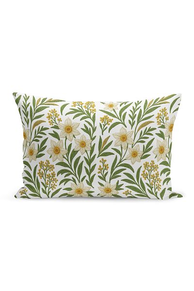 Bertille Home Husă de pernă imprimată digitală pe două părți (aspect de model de broderie Punch/Punch)