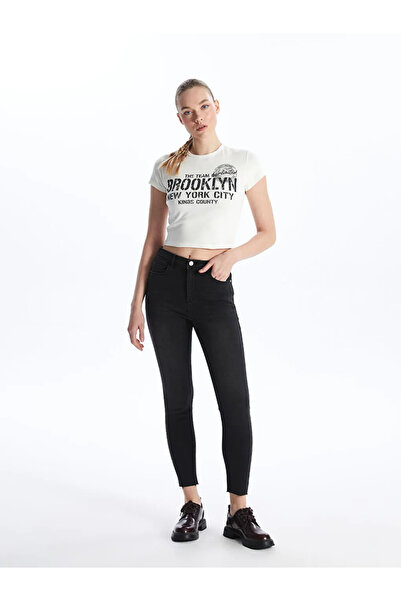 LC Waikiki LCW Jeans Siyah Jüpiter Süper Skinny Fit Kadın Jean Pantolon