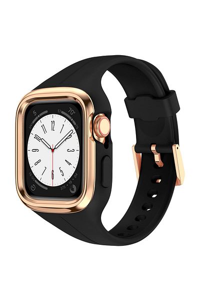 O Ozone Silicone Sports Band For Apple Watch Band 41mm 40mm 38mm - Black
