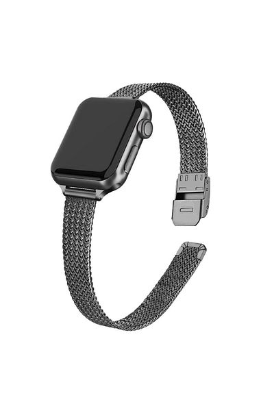 O Ozone Apple Watch 41mm / 40mm / 38mm | Slim Metal Bands |Black