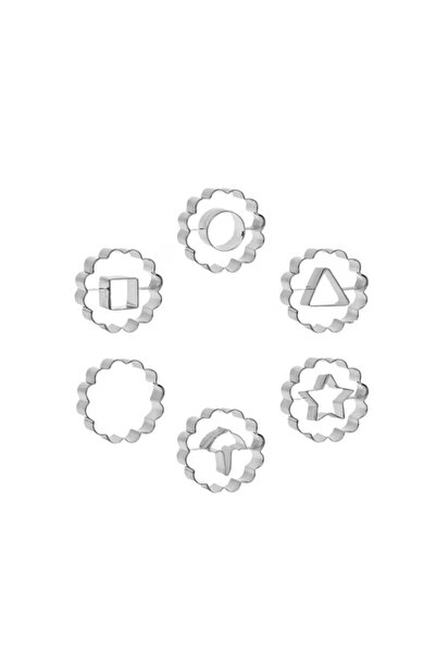 Mizijia Комплект от 6 форми за торта Mizijia, неръждаема стомана, сребристо, ...