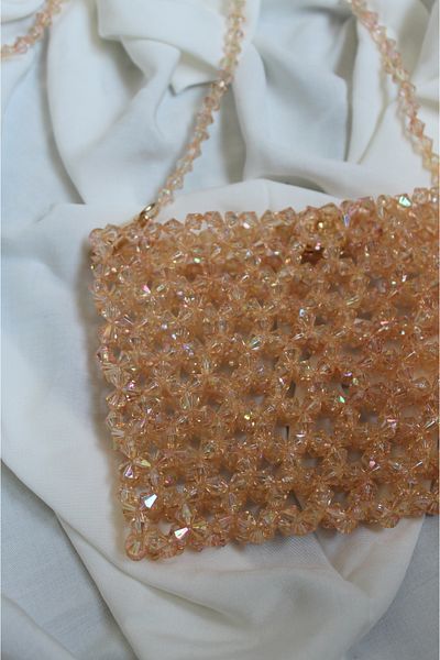 YOBUSRA Crystal Looking Bead Bag