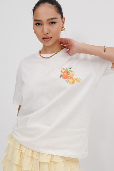Addax Front and Back Printed T-Shirt P10475