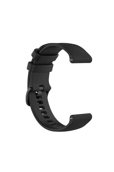 SKYDDAR INNOVATION Silicone Strap for Samsung Galaxy Watch 4/5/Active 2, Huawei Watch GT 3 /GT 3 Pro, W006 - Black