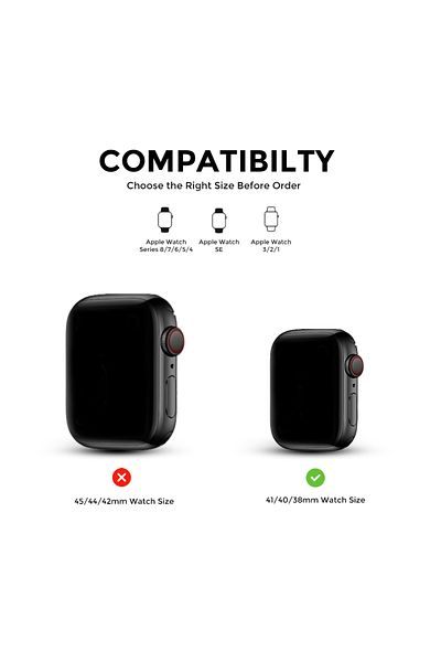 O Ozone Apple Watch 41mm / 40mm / 38mm | Slim Leather Bands |Red