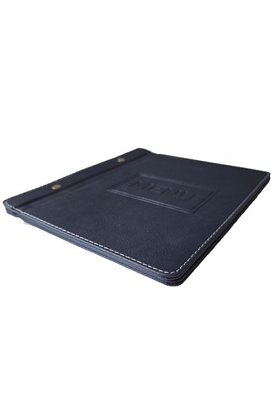ankara menü A5 23X15 cm Blue Thermo Leather Menu Container – Transparent Acetate, Handcrafted Production