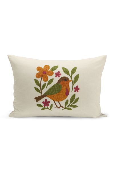 Bertille Home Husă de pernă imprimată digitală pe două părți (aspect de model de broderie Punch/Punch)