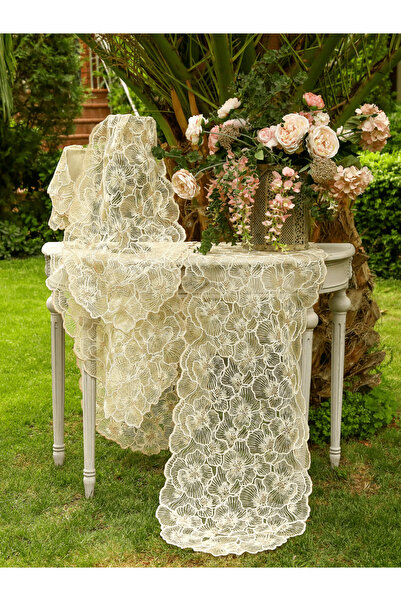 Daimon Home Amanda Model 1 Adet 40x90 Cm Fransız Güpürlü Runner ( Ranır ) Bey...