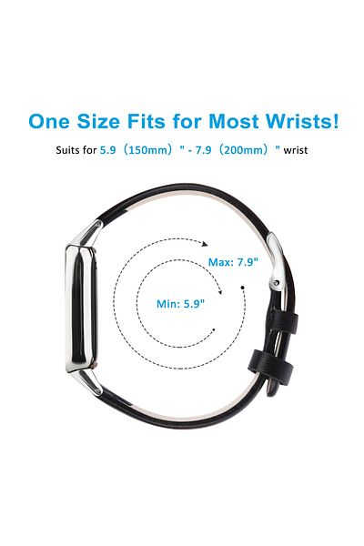 O Ozone Leather Strap For Fitbit Luxe Strap -Red