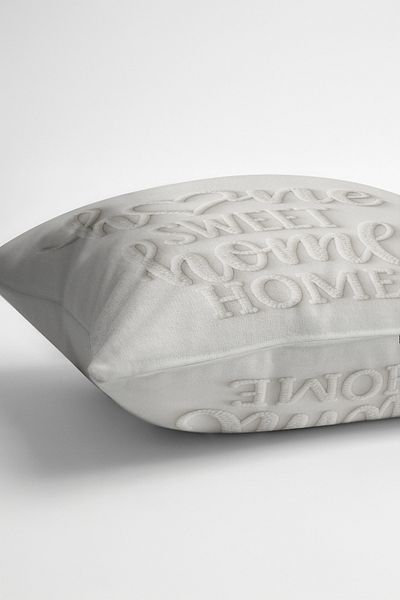 Bertille Home Husă de pernă imprimată digitală pe două părți (aspect de model de broderie Punch/Punch)