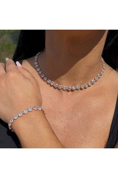 FASHİON JEWELRY ✨ Angel Rose Gold Set (necklace + bracelet + earrings)