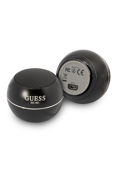 Guess Mini Bluetooth Speaker (GUWSALGEP), 3w, 4 Hours Battery Life, Black