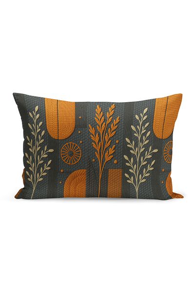 Bertille Home Husă de pernă imprimată digitală pe două părți (aspect de model de broderie Punch/Punch)